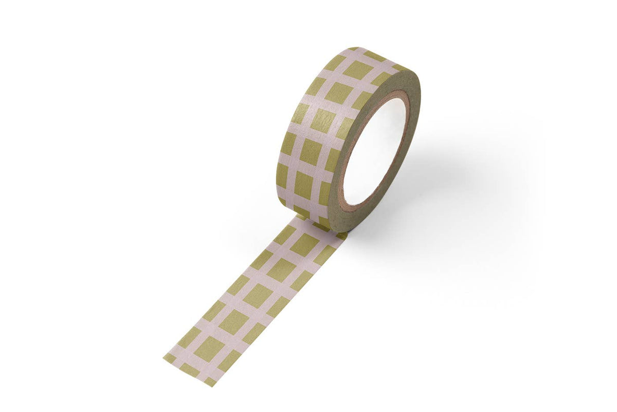 Gingham Washi Tape: Green and Purple