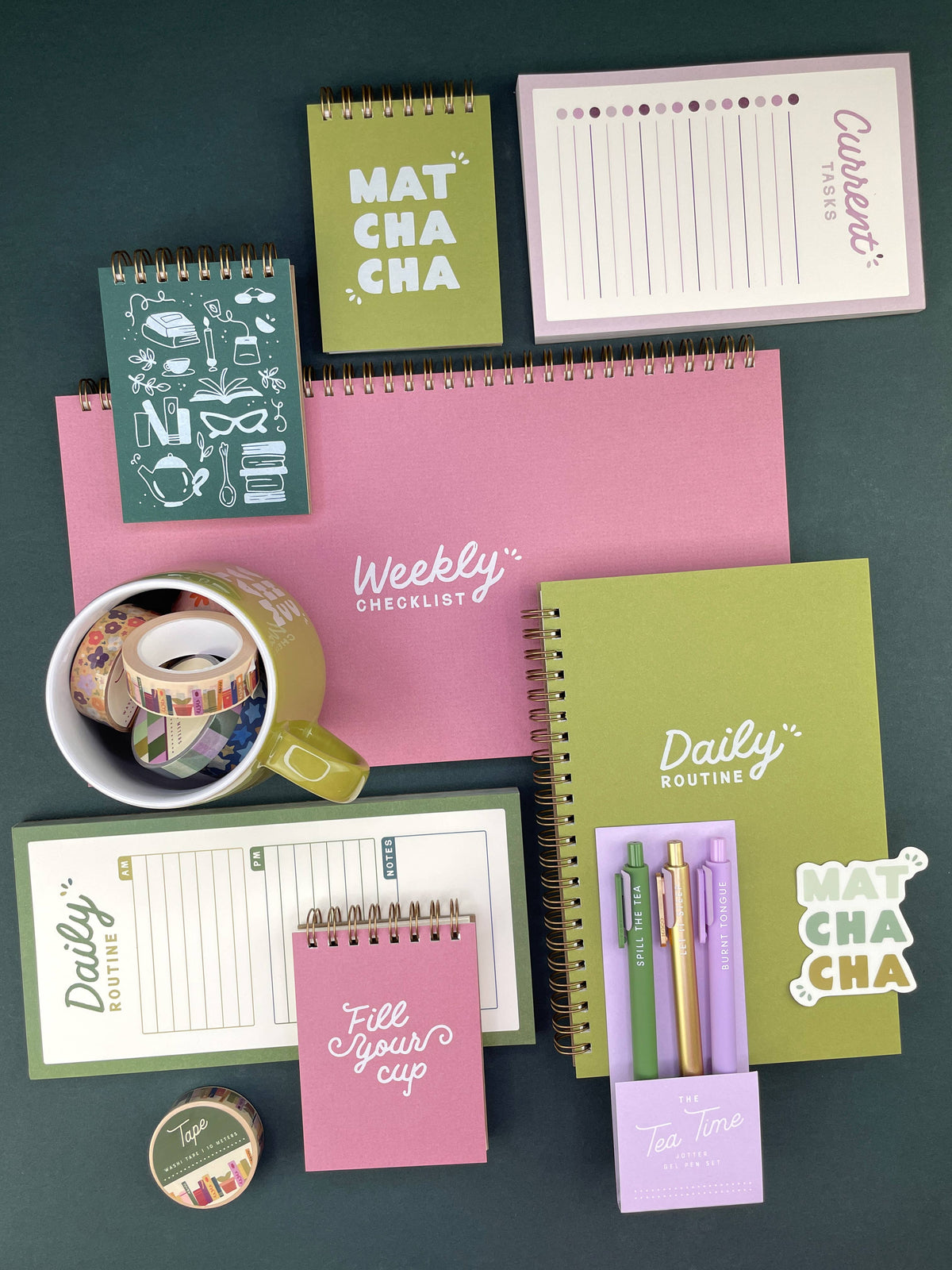 Block Washi Tape: Green and Purple