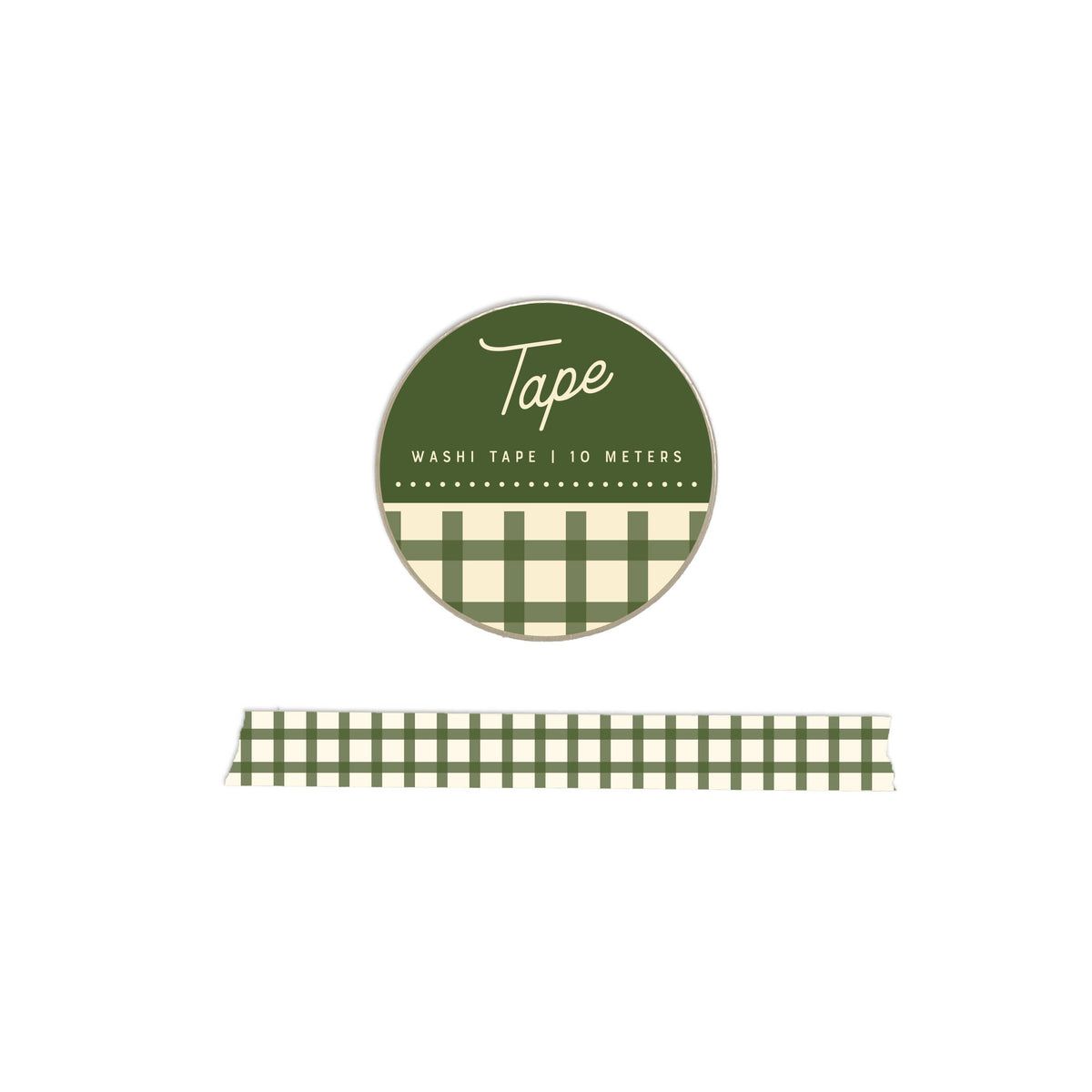 Gingham Washi Tape: Moss