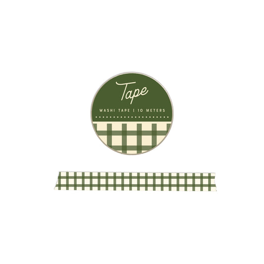 Gingham Washi Tape: Moss