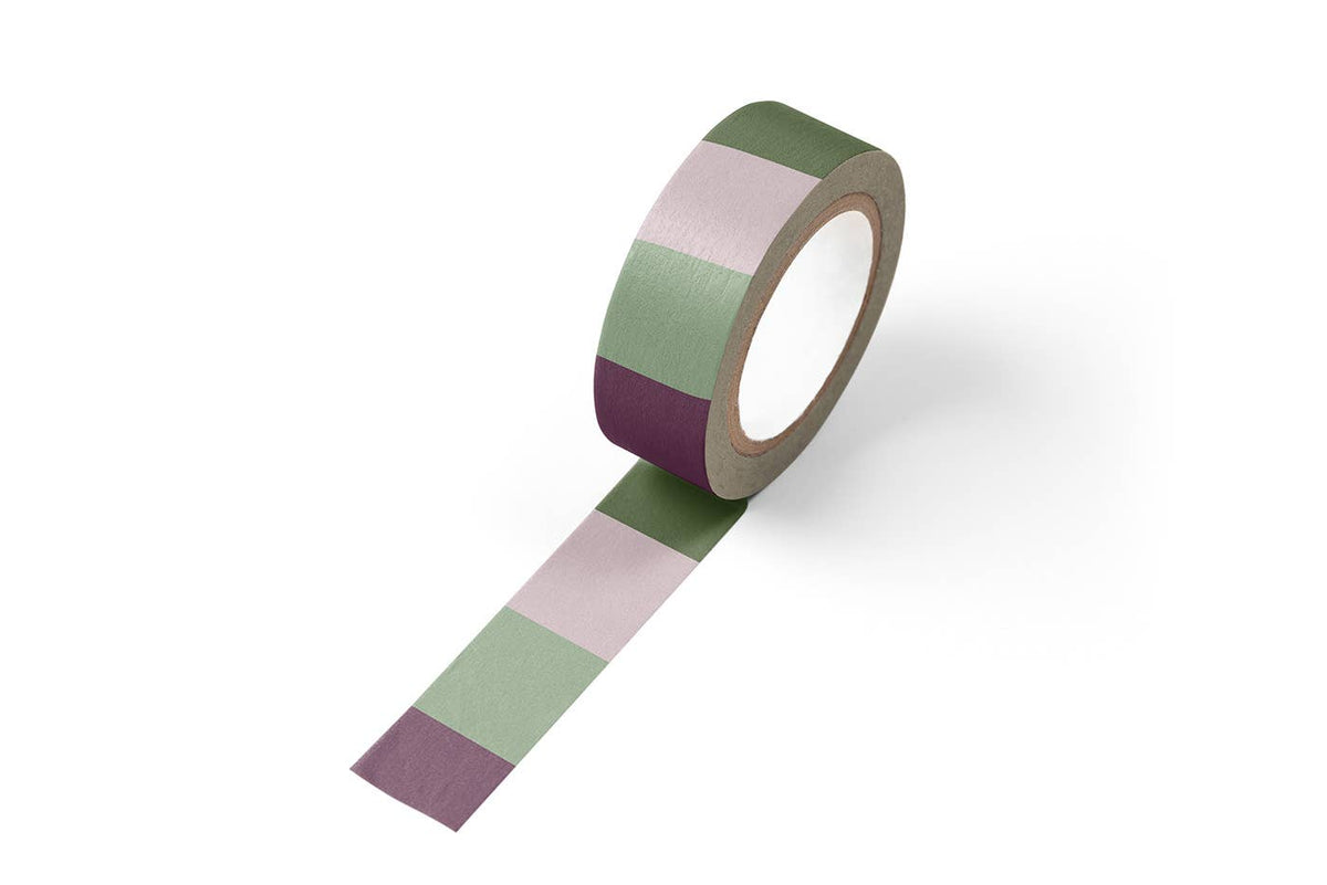 Block Washi Tape: Green and Purple