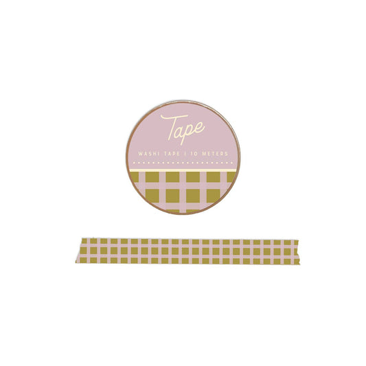 Gingham Washi Tape: Green and Purple