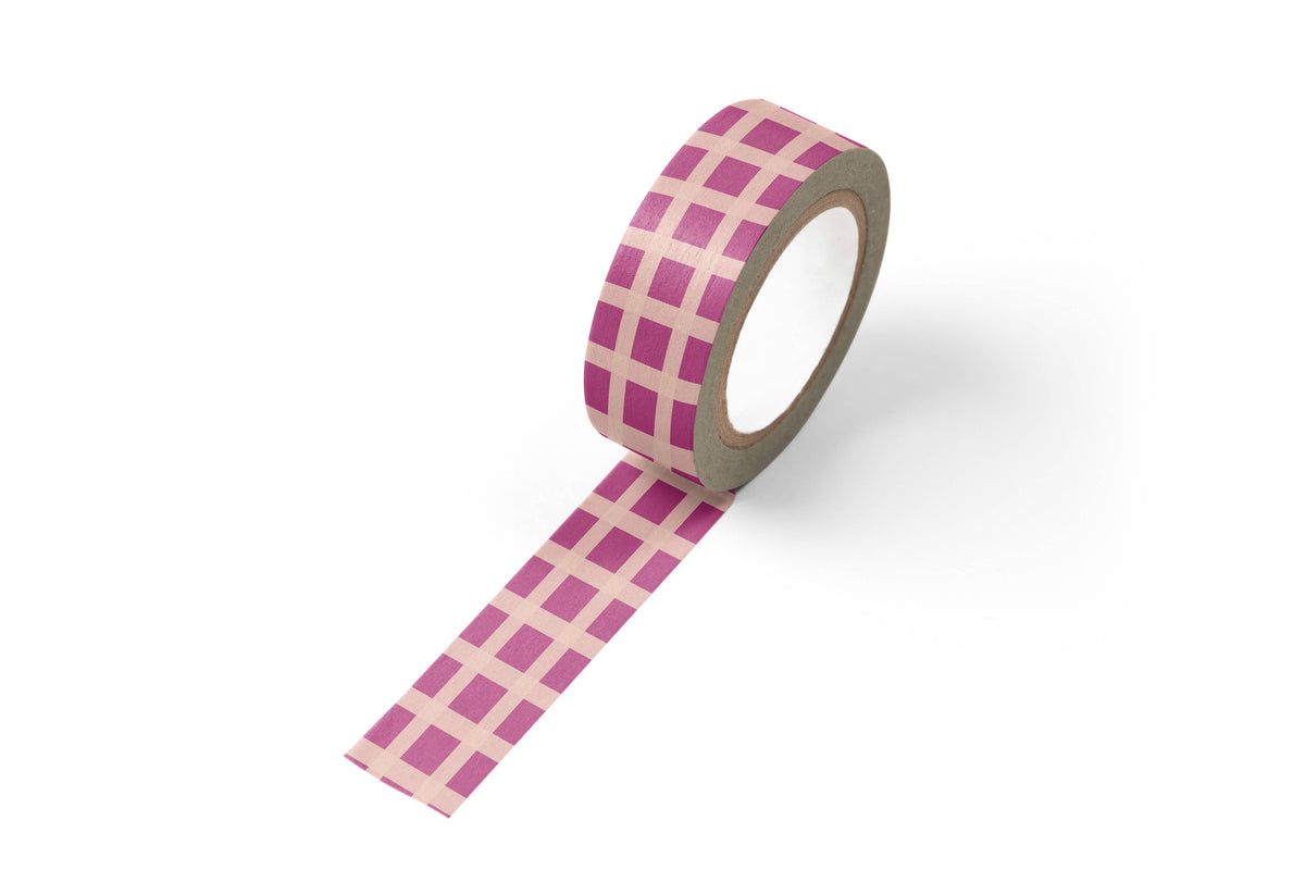 Gingham Washi Tape: Pink