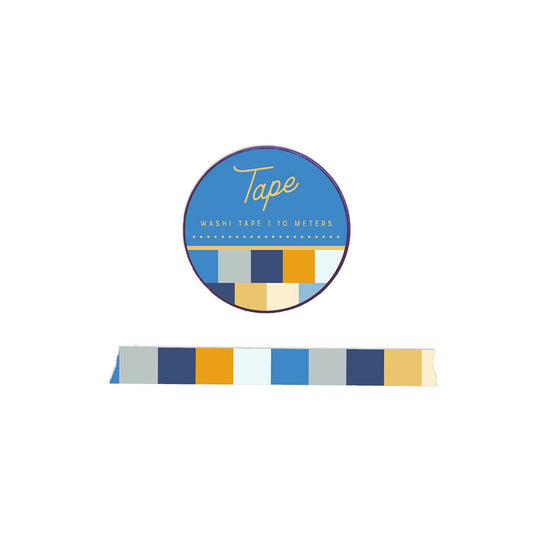 Block Washi Tape: Blue and Yellow