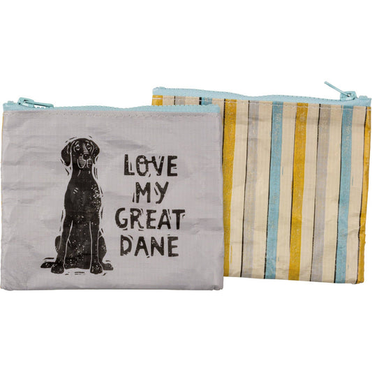 Love My Great Dane Zipper Wallet