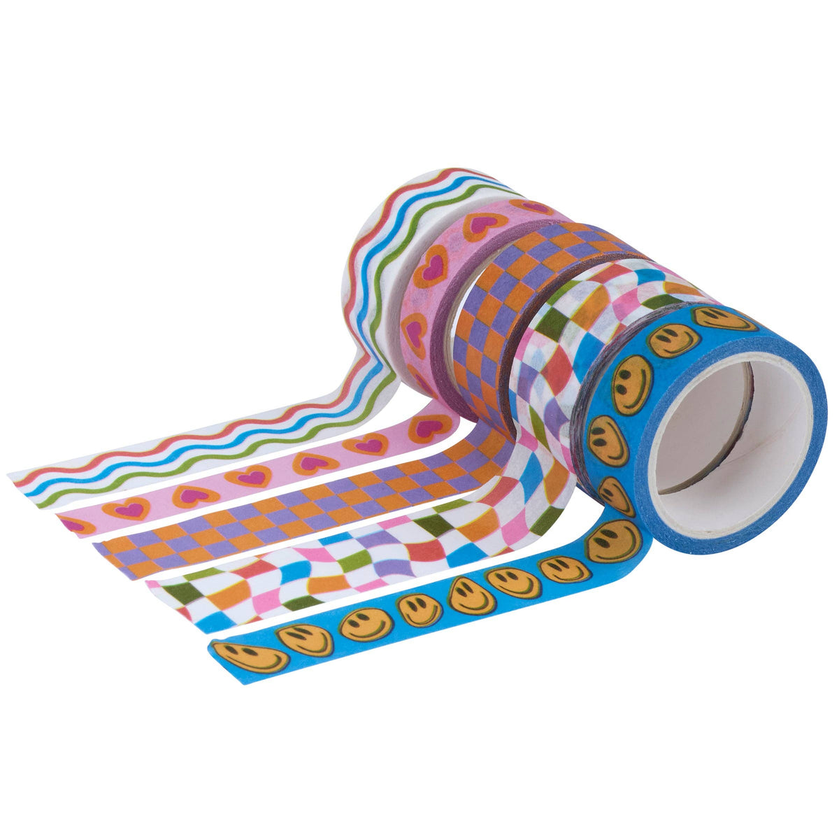 Checkerboard and Waves Washi Tape Set