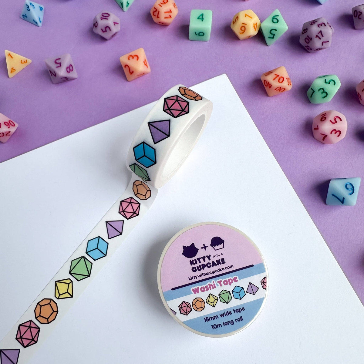 Rainbow Dice Washi Tape